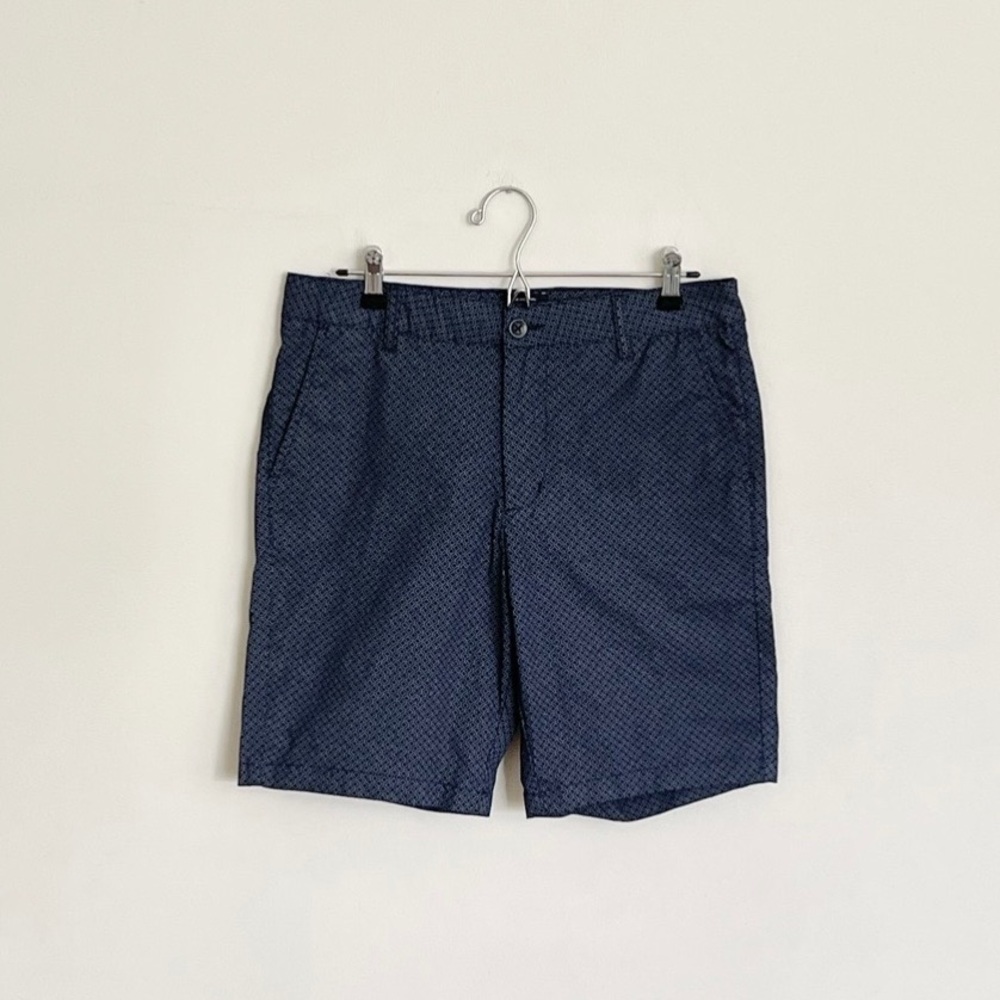 Ben Sherman Chino Patterned Navy Stretch Shorts Men’s size 32 Waist Regular Fit